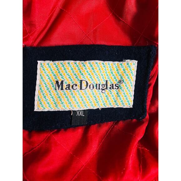 Mac Douglas Vintage Bomber Wool and Leather Jacket Size XXL Snaps Closure - Picture 9 of 11